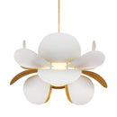 Corbett Lighting - 314-71-GL/SWH - One Light Chandelier - Ginger - Gold Leaf/White