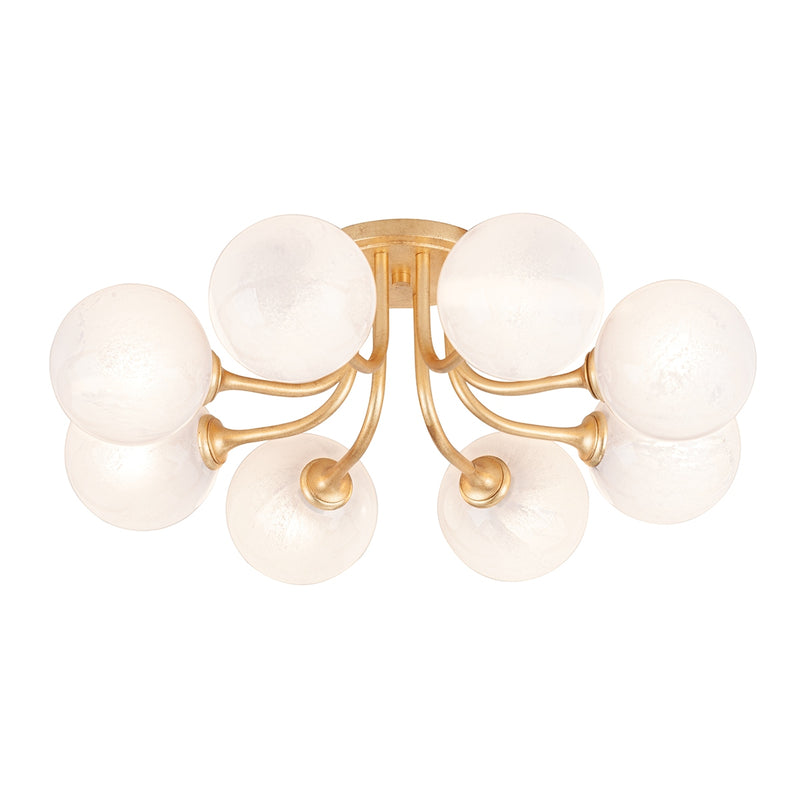 Corbett Lighting - 332-08-VGL - LED Semi Flush Mount - Onyx - Vintage Gold Leaf