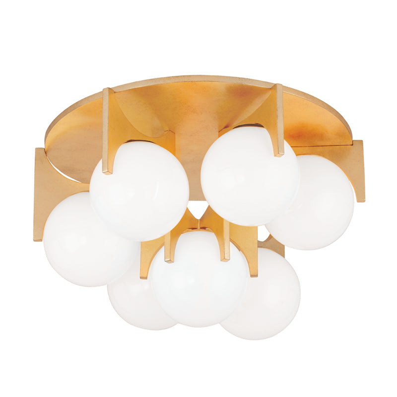 Corbett Lighting - 334-07-VGL - Seven Light Flush Mount - Eiko - Vintage Gold Leaf