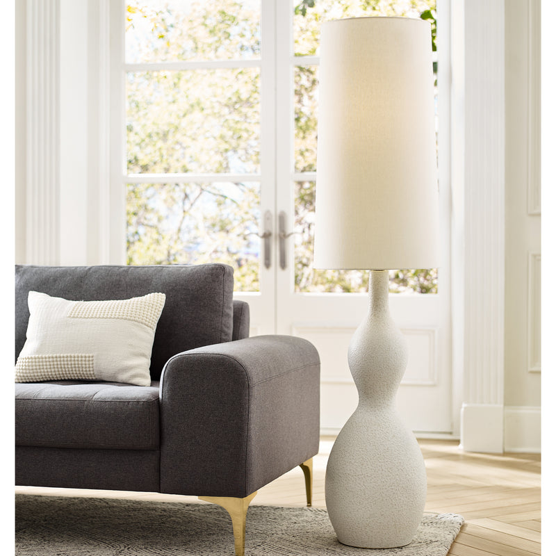 One Light Floor Lamp<br /><span style="color:#4AB0CE;">Entrega: 4-10 dias en USA</span><br /><span style="color:#4AB0CE;font-size:60%;">PREGUNTE POR ENTREGA EN PANAMA</span><br />Collection: Antonina<br />Finish: Marion White