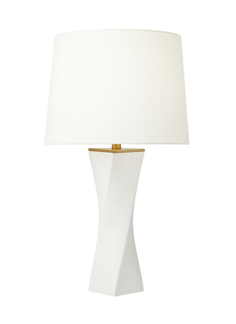 One Light Table Lamp<br /><span style="color:#4AB0CE;">Entrega: 2-3 semanas en USA</span><br /><span style="color:#4AB0CE;font-size:60%;">PREGUNTE POR ENTREGA EN PANAMA</span><br />Collection: Lagos<br />Finish: White Leather