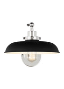 One Light Wall Sconce<br /><span style="color:#4AB0CE;">Entrega: 4-10 dias en USA</span><br /><span style="color:#4AB0CE;font-size:60%;">PREGUNTE POR ENTREGA EN PANAMA</span><br />Collection: Wellfleet<br />Finish: Midnight Black and Polished Nickel