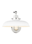 One Light Wall Sconce<br /><span style="color:#4AB0CE;">Entrega: 4-10 dias en USA</span><br /><span style="color:#4AB0CE;font-size:60%;">PREGUNTE POR ENTREGA EN PANAMA</span><br />Collection: Wellfleet<br />Finish: Matte White and Polished Nickel