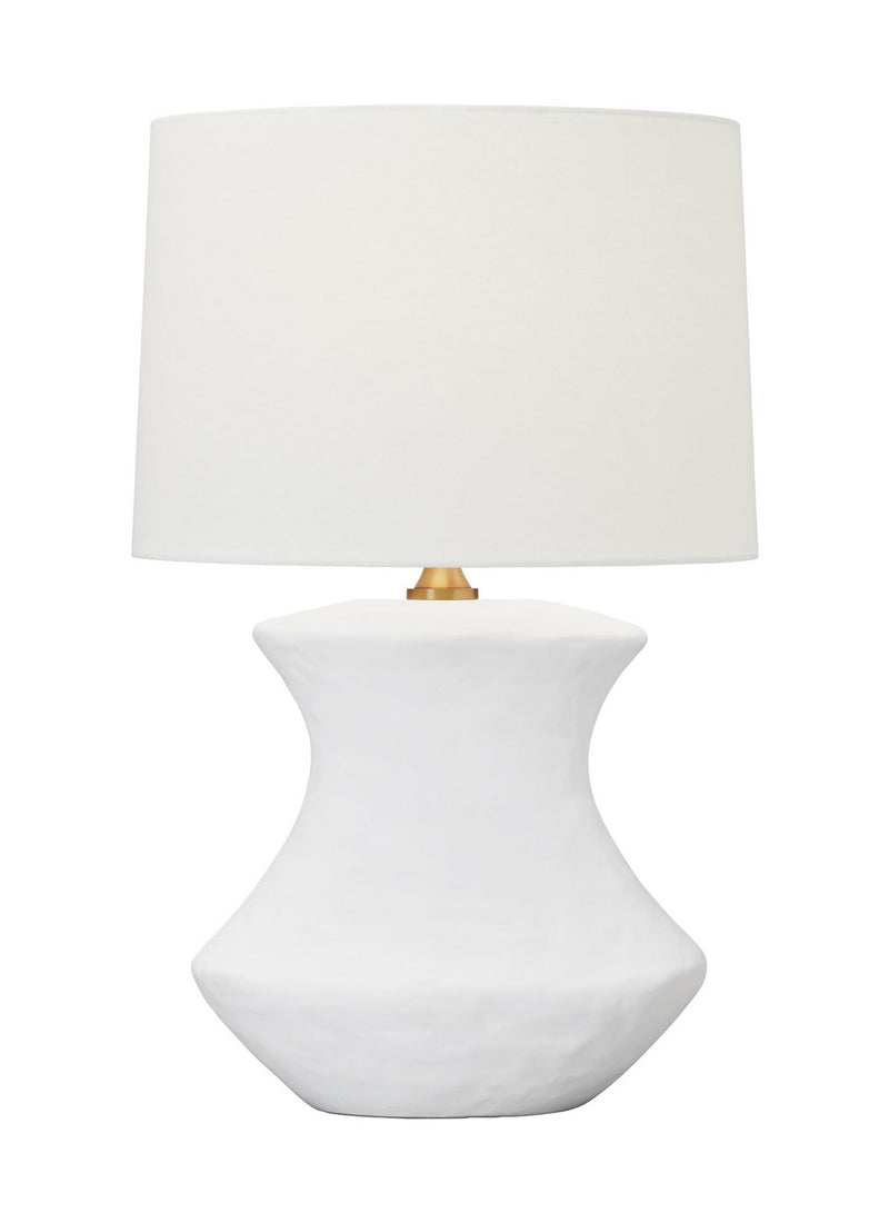 One Light Table Lamp<br /><span style="color:#4AB0CE;">Entrega: 4-10 dias en USA</span><br /><span style="color:#4AB0CE;font-size:60%;">PREGUNTE POR ENTREGA EN PANAMA</span><br />Collection: Bone<br />Finish: Matte White Ceramic