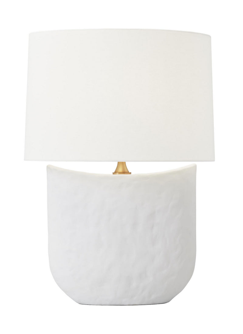 One Light Table Lamp<br /><span style="color:#4AB0CE;">Entrega: 4-10 dias en USA</span><br /><span style="color:#4AB0CE;font-size:60%;">PREGUNTE POR ENTREGA EN PANAMA</span><br />Collection: Cenotes<br />Finish: Matte White Ceramic