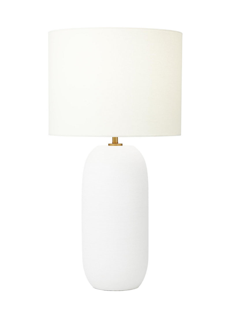 One Light Table Lamp<br /><span style="color:#4AB0CE;">Entrega: 4-10 dias en USA</span><br /><span style="color:#4AB0CE;font-size:60%;">PREGUNTE POR ENTREGA EN PANAMA</span><br />Collection: Fanny<br />Finish: Matte White Ceramic