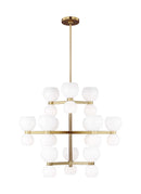 24 Light Chandelier<br /><span style="color:#4AB0CE;">Entrega: 4-10 dias en USA</span><br /><span style="color:#4AB0CE;font-size:60%;">PREGUNTE POR ENTREGA EN PANAMA</span><br />Collection: Londyn<br />Finish: Burnished Brass with Milk White Glass
