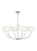 Six Light Chandelier<br /><span style="color:#4AB0CE;">Entrega: 15-16 semanas en USA</span><br /><span style="color:#4AB0CE;font-size:60%;">PREGUNTE POR ENTREGA EN PANAMA</span><br />Collection: Sawyer<br />Finish: Polished Nickel