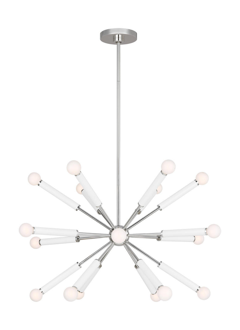 18 Light Chandelier<br /><span style="color:#4AB0CE;">Entrega: 4-10 dias en USA</span><br /><span style="color:#4AB0CE;font-size:60%;">PREGUNTE POR ENTREGA EN PANAMA</span><br />Collection: Monroe<br />Finish: Polished Nickel