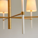 Six Light Chandelier<br /><span style="color:#4AB0CE;">Entrega: 5-6 semanas en USA</span><br /><span style="color:#4AB0CE;font-size:60%;">PREGUNTE POR ENTREGA EN PANAMA</span><br />Collection: Monroe<br />Finish: Burnished Brass