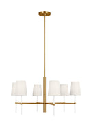 Six Light Chandelier<br /><span style="color:#4AB0CE;">Entrega: 5-6 semanas en USA</span><br /><span style="color:#4AB0CE;font-size:60%;">PREGUNTE POR ENTREGA EN PANAMA</span><br />Collection: Monroe<br />Finish: Burnished Brass