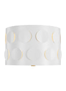 Two Light Flush Mount<br /><span style="color:#4AB0CE;">Entrega: 4-10 dias en USA</span><br /><span style="color:#4AB0CE;font-size:60%;">PREGUNTE POR ENTREGA EN PANAMA</span><br />Collection: Dottie<br />Finish: Burnished Brass