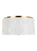 Three Light Flush Mount<br /><span style="color:#4AB0CE;">Entrega: 4-10 dias en USA</span><br /><span style="color:#4AB0CE;font-size:60%;">PREGUNTE POR ENTREGA EN PANAMA</span><br />Collection: Dottie<br />Finish: Burnished Brass