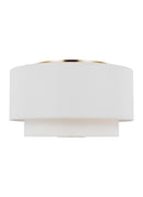 Three Light Flush Mount<br /><span style="color:#4AB0CE;">Entrega: 4-10 dias en USA</span><br /><span style="color:#4AB0CE;font-size:60%;">PREGUNTE POR ENTREGA EN PANAMA</span><br />Collection: Sawyer<br />Finish: Burnished Brass