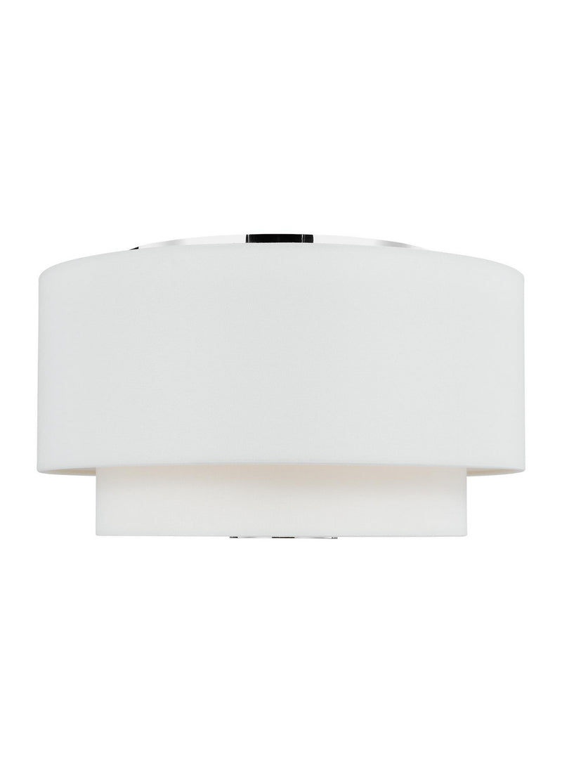 Three Light Flush Mount<br /><span style="color:#4AB0CE;">Entrega: 4-10 dias en USA</span><br /><span style="color:#4AB0CE;font-size:60%;">PREGUNTE POR ENTREGA EN PANAMA</span><br />Collection: Sawyer<br />Finish: Polished Nickel