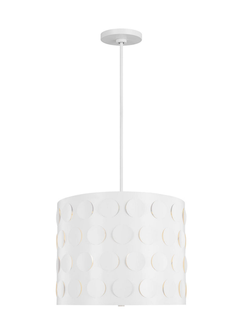 Three Light Pendant<br /><span style="color:#4AB0CE;">Entrega: 4-10 dias en USA</span><br /><span style="color:#4AB0CE;font-size:60%;">PREGUNTE POR ENTREGA EN PANAMA</span><br />Collection: Dottie<br />Finish: Matte White