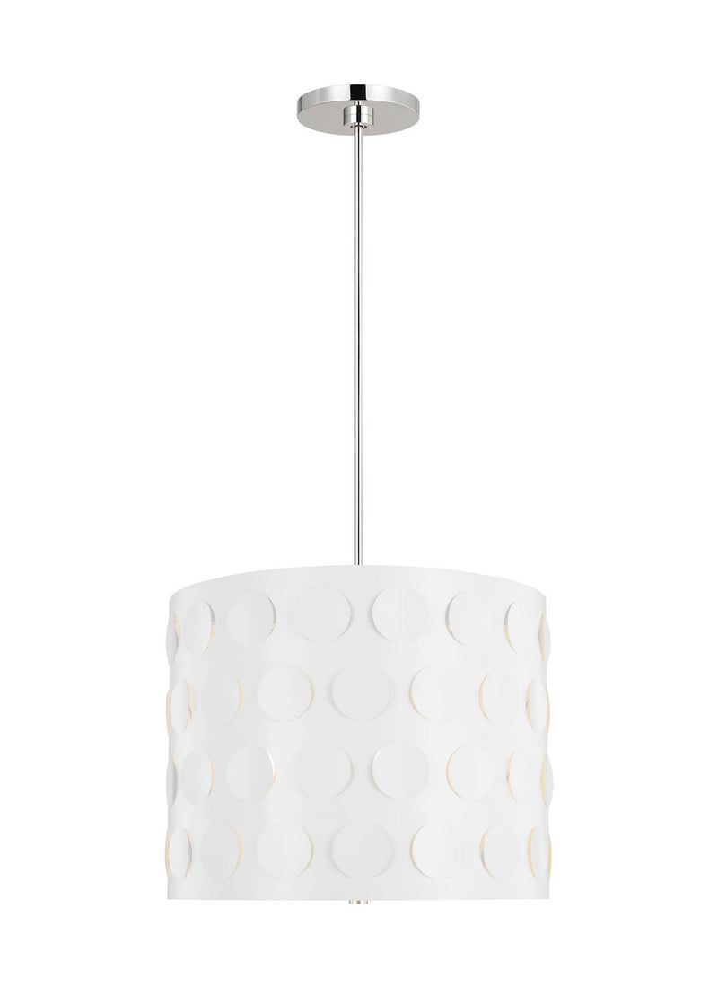 Three Light Pendant<br /><span style="color:#4AB0CE;">Entrega: 4-10 dias en USA</span><br /><span style="color:#4AB0CE;font-size:60%;">PREGUNTE POR ENTREGA EN PANAMA</span><br />Collection: Dottie<br />Finish: Polished Nickel