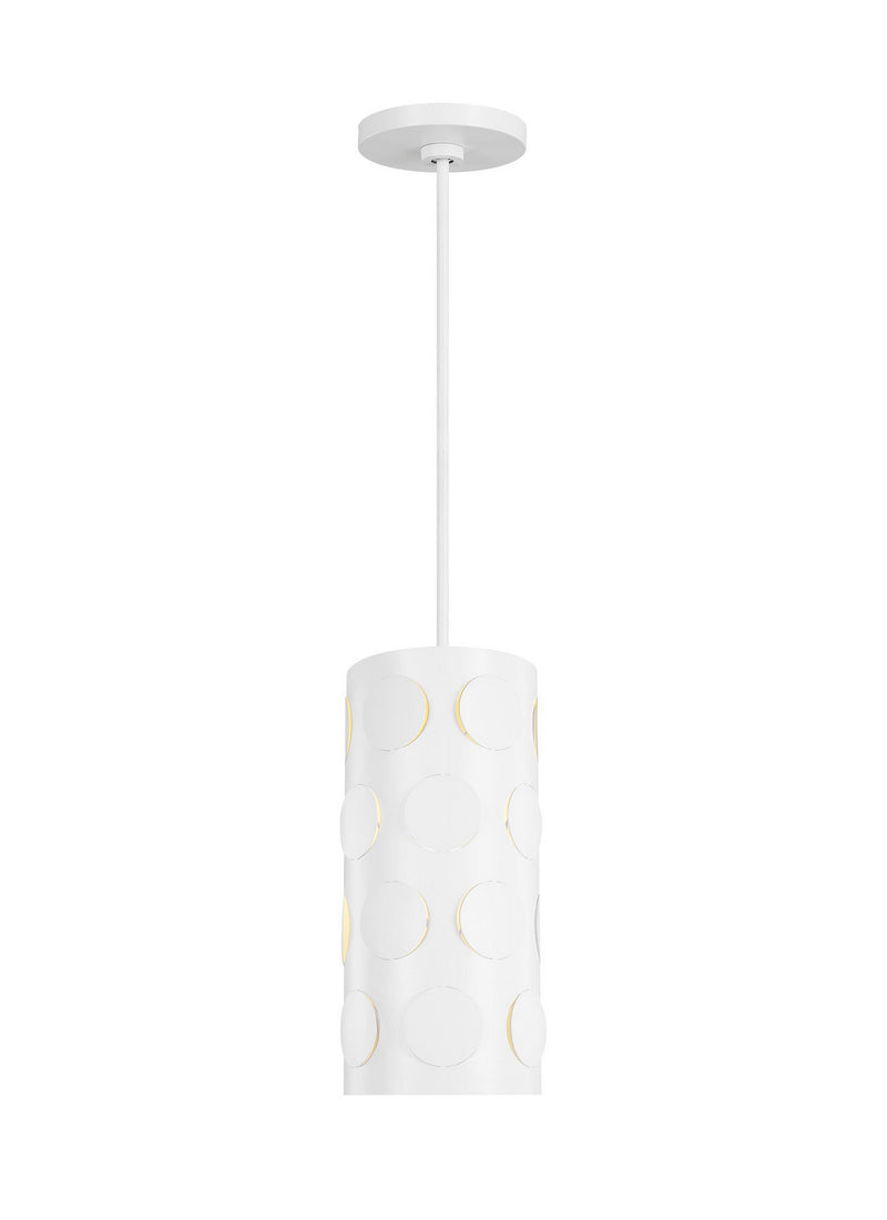 One Light Pendant<br /><span style="color:#4AB0CE;">Entrega: 4-10 dias en USA</span><br /><span style="color:#4AB0CE;font-size:60%;">PREGUNTE POR ENTREGA EN PANAMA</span><br />Collection: Dottie<br />Finish: Matte White