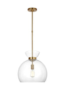 One Light Pendant<br /><span style="color:#4AB0CE;">Entrega: 4-10 dias en USA</span><br /><span style="color:#4AB0CE;font-size:60%;">PREGUNTE POR ENTREGA EN PANAMA</span><br />Collection: Londyn<br />Finish: Burnished Brass with Clear Glass