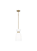 One Light Pendant<br /><span style="color:#4AB0CE;">Entrega: 4-10 dias en USA</span><br /><span style="color:#4AB0CE;font-size:60%;">PREGUNTE POR ENTREGA EN PANAMA</span><br />Collection: Londyn<br />Finish: Burnished Brass with Milk White Glass