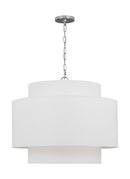 Three Light Pendant<br /><span style="color:#4AB0CE;">Entrega: 4-10 dias en USA</span><br /><span style="color:#4AB0CE;font-size:60%;">PREGUNTE POR ENTREGA EN PANAMA</span><br />Collection: Sawyer<br />Finish: Polished Nickel
