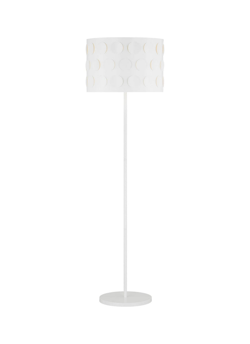 One Light Floor Lamp<br /><span style="color:#4AB0CE;">Entrega: 4-10 dias en USA</span><br /><span style="color:#4AB0CE;font-size:60%;">PREGUNTE POR ENTREGA EN PANAMA</span><br />Collection: Dottie<br />Finish: Matte White