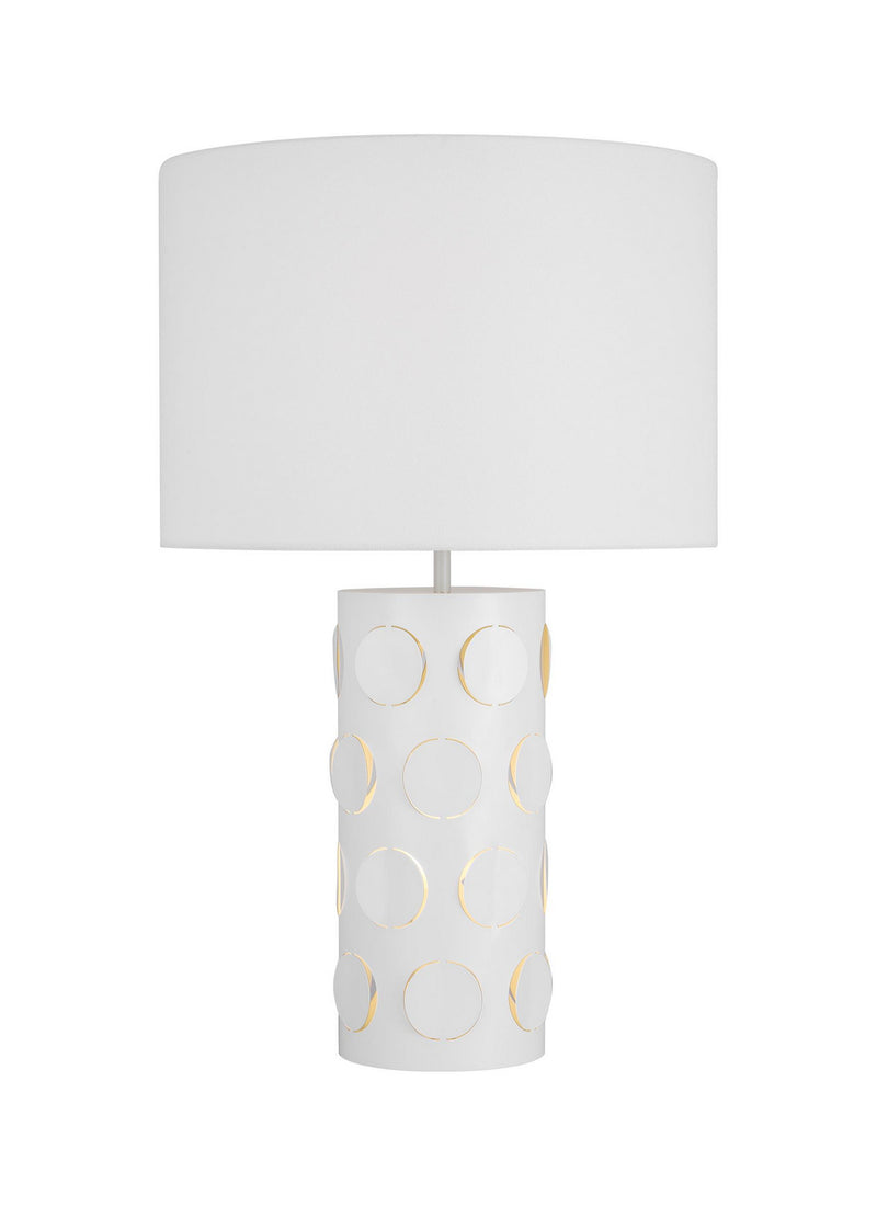 Two Light Table Lamp<br /><span style="color:#4AB0CE;">Entrega: 4-10 dias en USA</span><br /><span style="color:#4AB0CE;font-size:60%;">PREGUNTE POR ENTREGA EN PANAMA</span><br />Collection: Dottie<br />Finish: Matte White