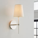 One Light Wall Sconce<br /><span style="color:#4AB0CE;">Entrega: 4-10 dias en USA</span><br /><span style="color:#4AB0CE;font-size:60%;">PREGUNTE POR ENTREGA EN PANAMA</span><br />Collection: Monroe<br />Finish: Polished Nickel