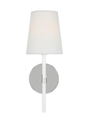One Light Wall Sconce<br /><span style="color:#4AB0CE;">Entrega: 2-3 semanas en USA</span><br /><span style="color:#4AB0CE;font-size:60%;">PREGUNTE POR ENTREGA EN PANAMA</span><br />Collection: Monroe<br />Finish: Polished Nickel