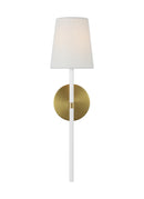 One Light Wall Sconce<br /><span style="color:#4AB0CE;">Entrega: 4-10 dias en USA</span><br /><span style="color:#4AB0CE;font-size:60%;">PREGUNTE POR ENTREGA EN PANAMA</span><br />Collection: Monroe<br />Finish: Burnished Brass