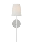 One Light Wall Sconce<br /><span style="color:#4AB0CE;">Entrega: 4-10 dias en USA</span><br /><span style="color:#4AB0CE;font-size:60%;">PREGUNTE POR ENTREGA EN PANAMA</span><br />Collection: Monroe<br />Finish: Polished Nickel