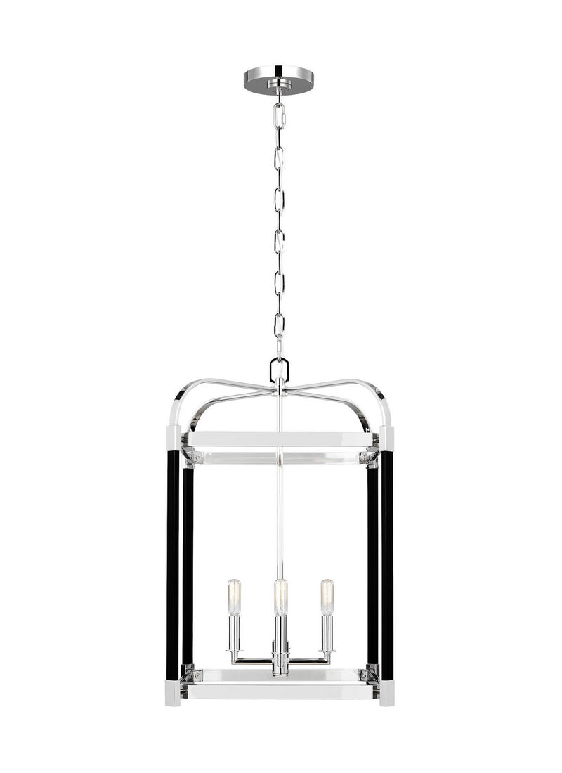 Four Light Lantern<br /><span style="color:#4AB0CE;">Entrega: 4-10 dias en USA</span><br /><span style="color:#4AB0CE;font-size:60%;">PREGUNTE POR ENTREGA EN PANAMA</span><br />Collection: Hadley<br />Finish: Polished Nickel