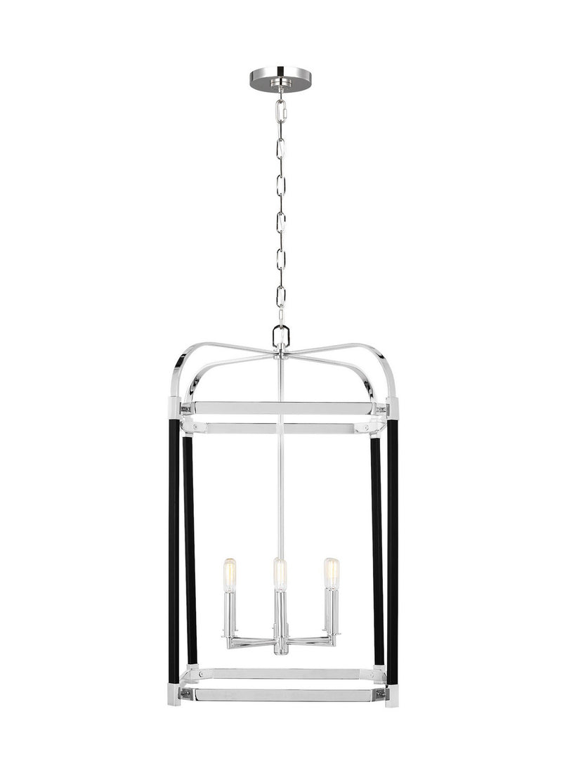 Six Light Lantern<br /><span style="color:#4AB0CE;">Entrega: 4-10 dias en USA</span><br /><span style="color:#4AB0CE;font-size:60%;">PREGUNTE POR ENTREGA EN PANAMA</span><br />Collection: Hadley<br />Finish: Polished Nickel