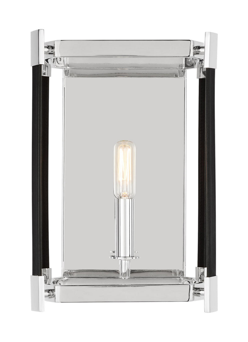 One Light Wall Sconce<br /><span style="color:#4AB0CE;">Entrega: 4-10 dias en USA</span><br /><span style="color:#4AB0CE;font-size:60%;">PREGUNTE POR ENTREGA EN PANAMA</span><br />Collection: Hadley<br />Finish: Polished Nickel