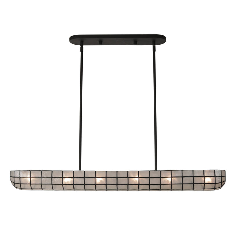 Kalco - 514961MB - Six Light Island Pendant - Sanibel - Matte Black