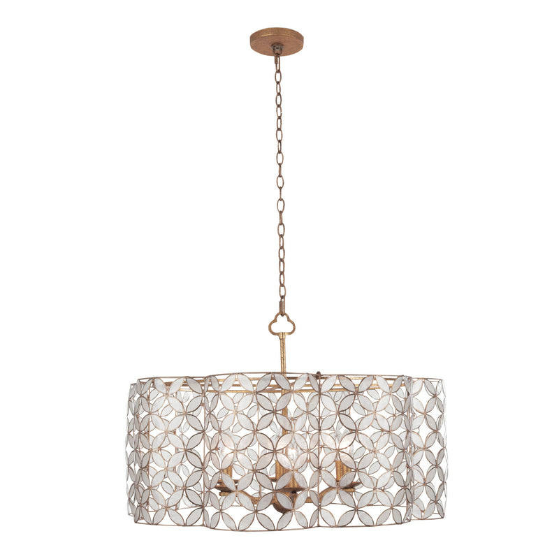 Kalco - 515050OL - Six Light Pendant - Maurelle - Oxidized Gold Leaf