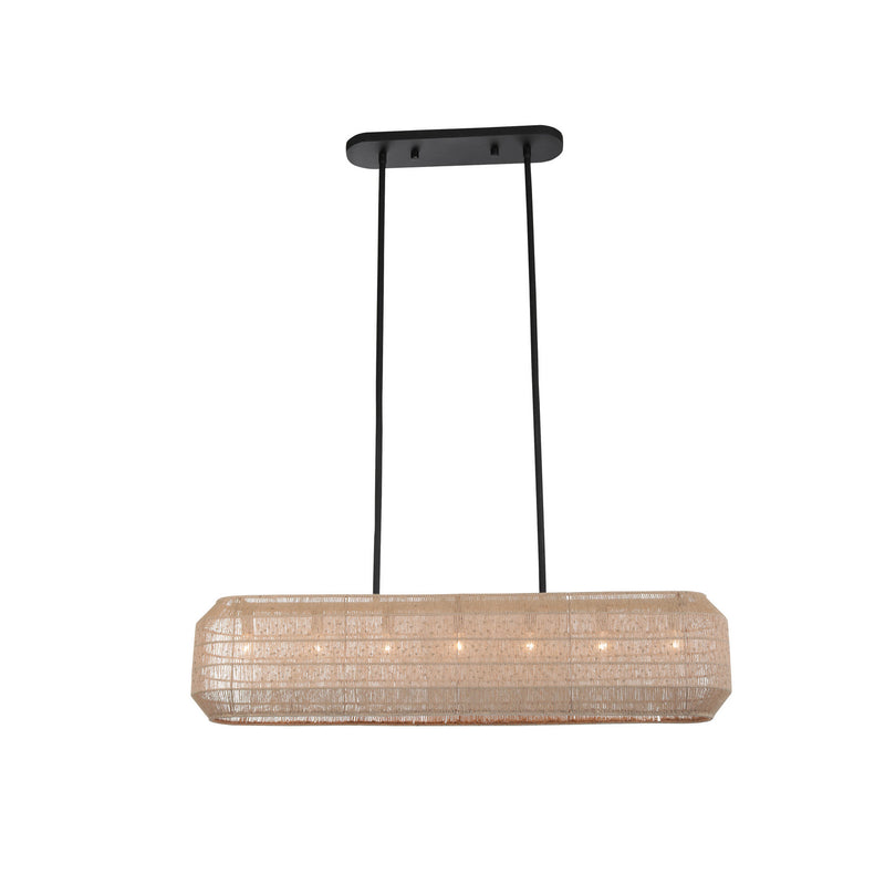 Kalco - 515461MB - Seven Light Island Pendant - Cebu - Matte Black