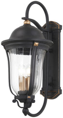 Minka-Lavery - 73233-738 - Three Light Outdoor Wall Mount - Peale Street - Sand Gold And Vermeil Gold