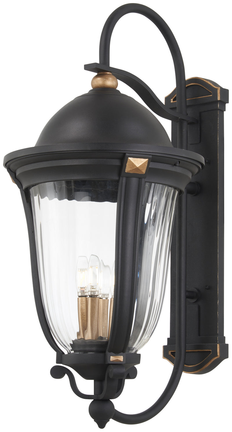 Minka-Lavery - 73235-738 - Five Light Outdoor Wall Mount - Peale Street - Sand Coal And Vermeil Gold