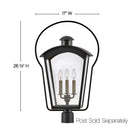 LED Post Top or Pier Mount Lantern<br /><span style="color:#4AB0CE;">Entrega: 4-10 dias en USA</span><br /><span style="color:#4AB0CE;font-size:60%;">PREGUNTE POR ENTREGA EN PANAMA</span><br />Collection: Yale<br />Finish: Black