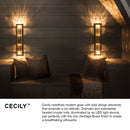 LED Wall Sconce<br /><span style="color:#4AB0CE;">Entrega: 4-10 dias en USA</span><br /><span style="color:#4AB0CE;font-size:60%;">PREGUNTE POR ENTREGA EN PANAMA</span><br />Collection: Cecily<br />Finish: Heritage Brass