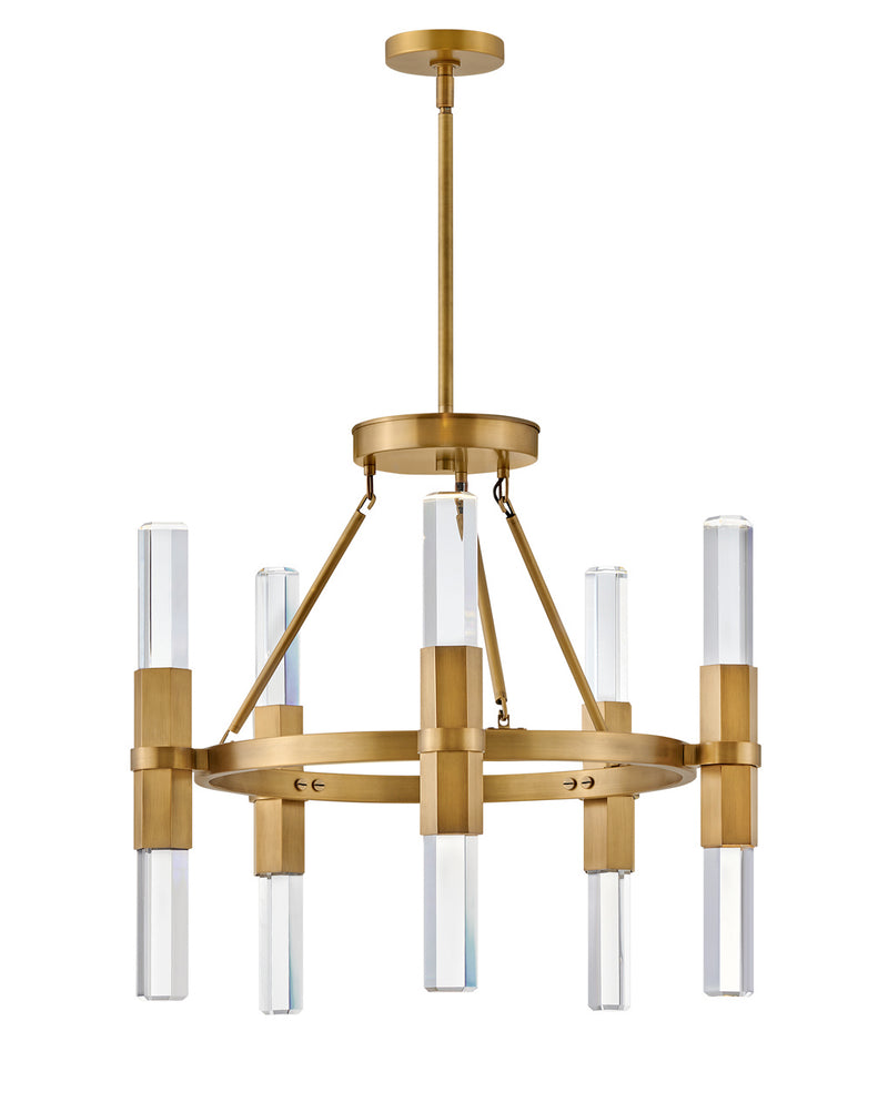 LED Chandelier<br /><span style="color:#4AB0CE;">Entrega: 4-10 dias en USA</span><br /><span style="color:#4AB0CE;font-size:60%;">PREGUNTE POR ENTREGA EN PANAMA</span><br />Collection: Cecily<br />Finish: Heritage Brass