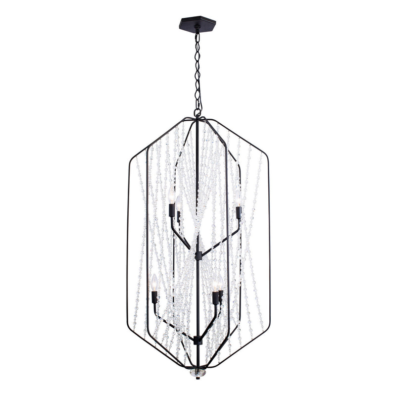 Six Light Foyer Pendant<br /><span style="color:#4AB0CE;">Entrega: 4-10 dias en USA</span><br /><span style="color:#4AB0CE;font-size:60%;">PREGUNTE POR ENTREGA EN PANAMA</span><br />Collection: Chelsea<br />Finish: Carbon