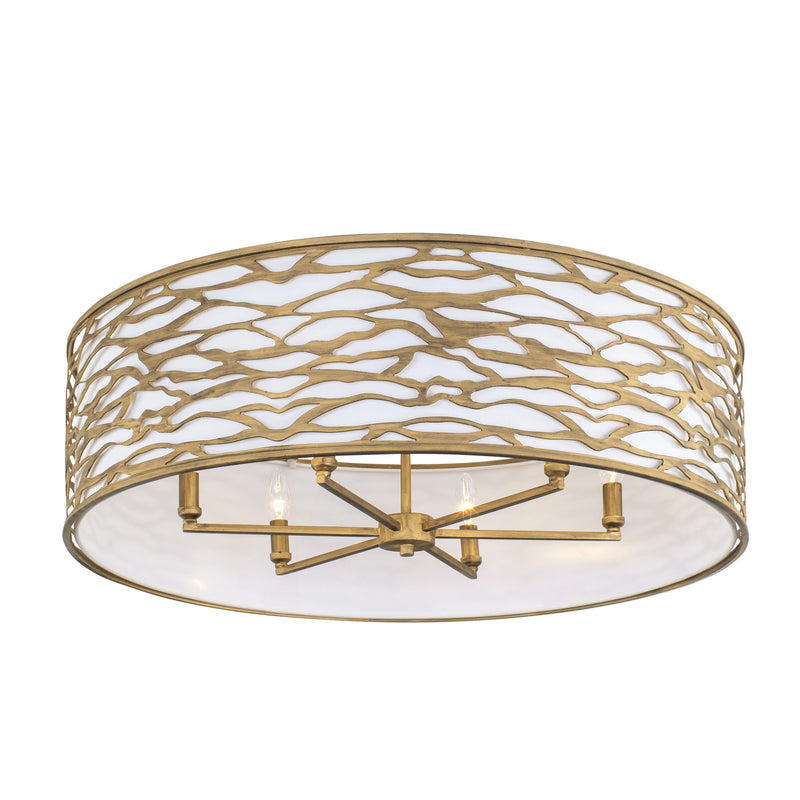 Six Light Convertible Semi-Flush/Pendant<br /><span style="color:#4AB0CE;">Entrega: 0-1 semanas en USA</span><br /><span style="color:#4AB0CE;font-size:60%;">PREGUNTE POR ENTREGA EN PANAMA</span><br />Collection: Kato<br />Finish: Havana Gold