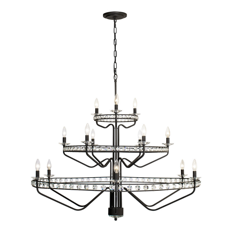 15 Light Chandelier<br /><span style="color:#4AB0CE;">Entrega: 4-10 dias en USA</span><br /><span style="color:#4AB0CE;font-size:60%;">PREGUNTE POR ENTREGA EN PANAMA</span><br />Collection: Monroe<br />Finish: Carbon