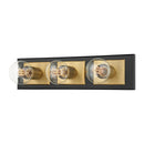 Troy Lighting - B3543-PBR/SBK - Three Light Bath Bracket - Runyan - Patina Brass/Soft Black