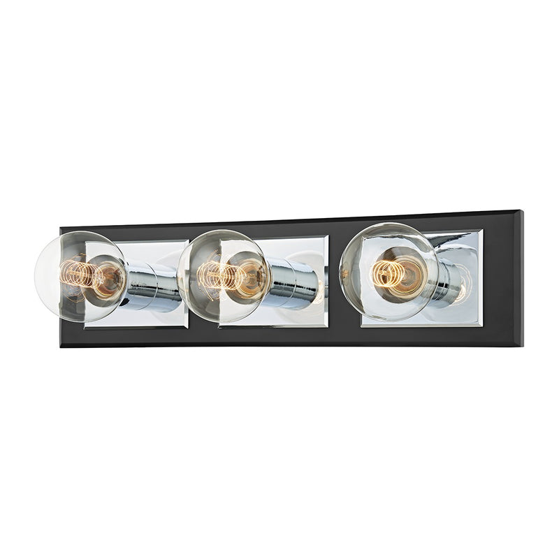 Troy Lighting - B3543-PC/SBK - Three Light Bath Bracket - Runyan - Polished Chrome/Soft Black
