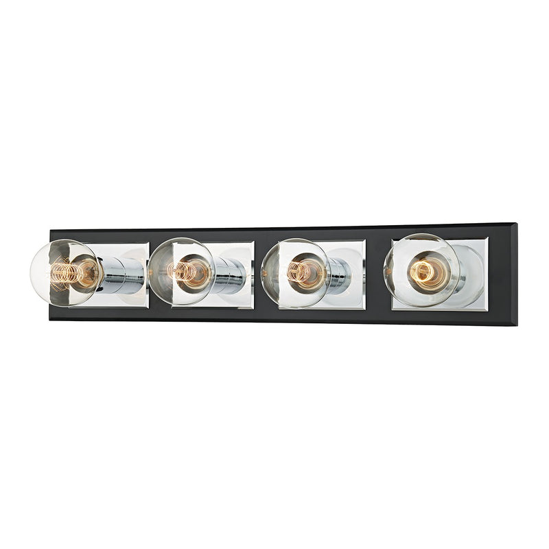 Troy Lighting - B3544-PC/SBK - Four Light Bath Bracket - Runyan - Polished Chrome/Soft Black