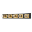 Troy Lighting - B3545-PBR/SBK - Five Light Bath Bracket - Runyan - Patina Brass/Soft Black