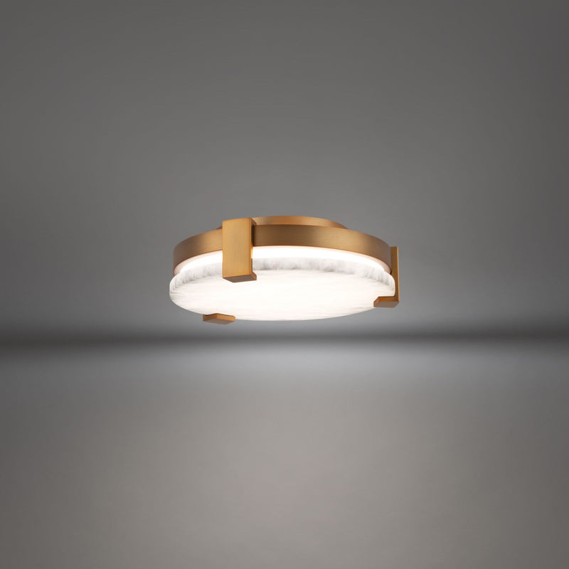 LED Flush Mount<br /><span style="color:#4AB0CE;">Entrega: 4-10 dias en USA</span><br /><span style="color:#4AB0CE;font-size:60%;">PREGUNTE POR ENTREGA EN PANAMA</span><br />Collection: Catalonia<br />Finish: Aged Brass